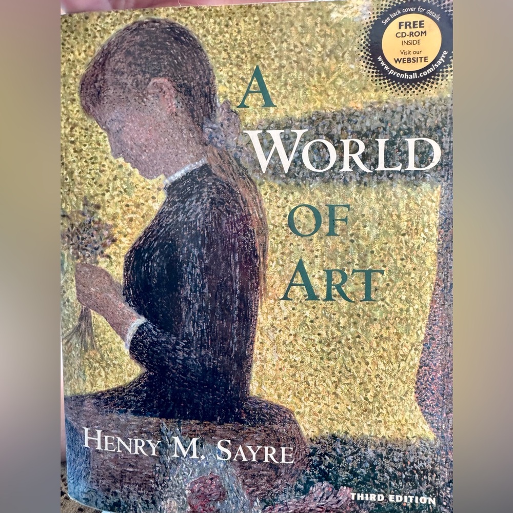 A World of Art - Elegant Green and Brown Coffee Table Book